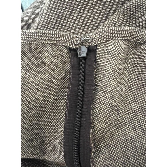 George ME Women's Wool Blend Skirt Brown Pencil Flare Hem Careerwear Size 4 - Picture 3 of 5